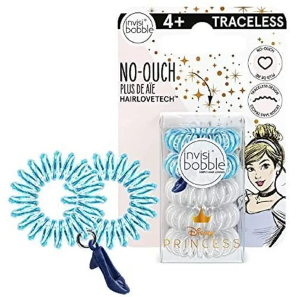 Invisibobble Traceless Spiral Hair‎ Ties Strong Elastic Grip Coil Hair - 5 Pack